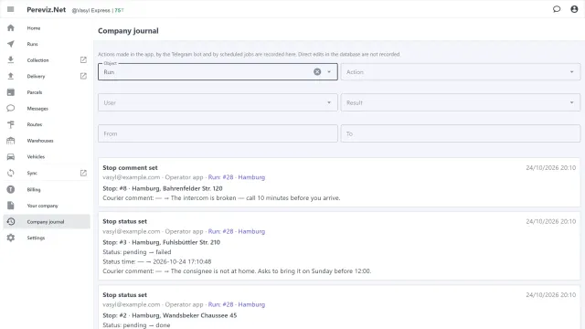 Journal on a computer