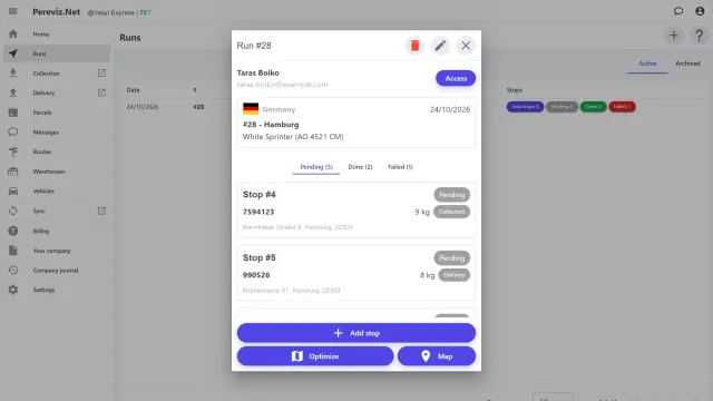A run on a computer