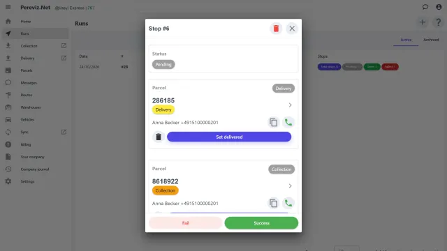 A stop on a computer