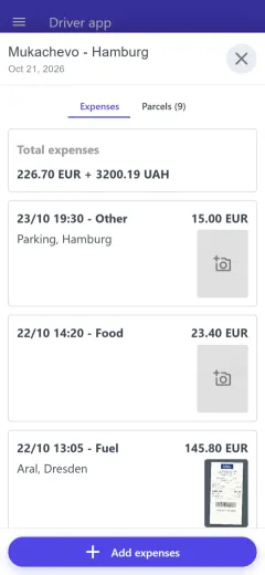 Trip expenses