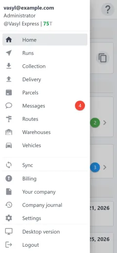 Side menu